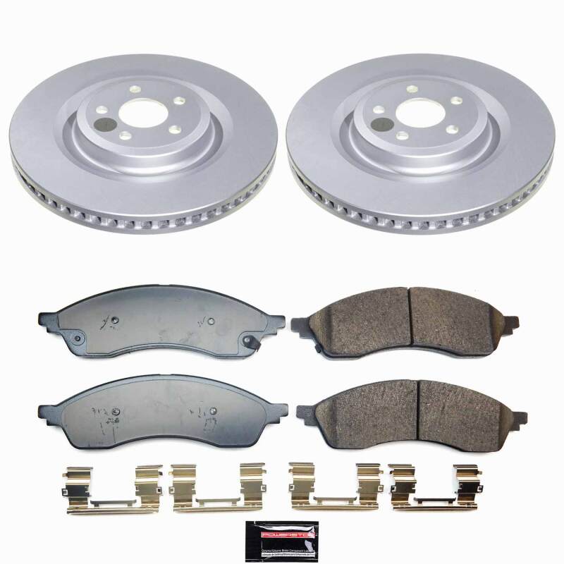 Power Stop 21-24 Ford Edge Front Z17 Coated Brake Kit