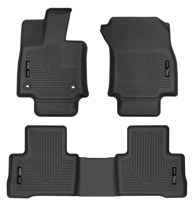 Husky Liners 21-24 Toyota Venza WeatherBeater Front & 2nd Row Floor Liners - Black