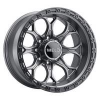 Weld Off-Road W107 20X10 Ledge 8 8X180 ET-18 BS 4.75 Satin Gun / Black Ring 124.3