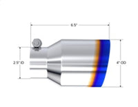 MBRP Burnt End Tip 2.5 ID 4 ID Out 6.5 length Single Wall Angle Cut 304 Stainless Steel