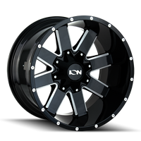 ION 141 20x10 / 8x165.1 BP / -19mm Offset / 130.8mm Hub Gloss Black Milled Wheel