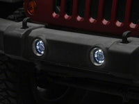 Raxiom 07-18 Jeep Wrangler JK V2 LED Switchback Fog Lights with Amber Turn Signal and Halo Rings