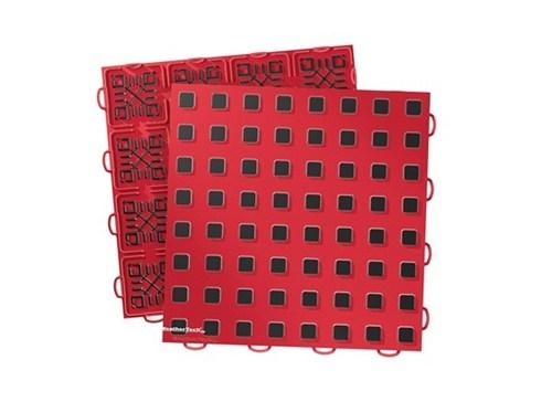 WeatherTech TechFloor-3in X 12in Tiles(left loop) - Tan/Black
