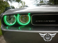 Oracle 08-14 Dodge Challenger LED Projector Headlight Halo Kit - Green