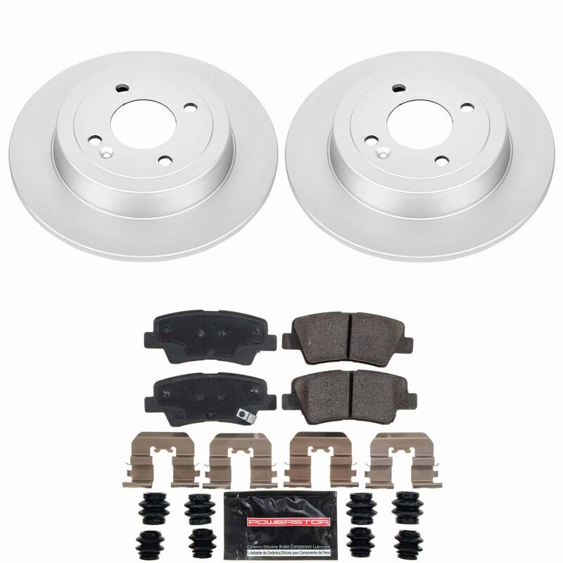 Power Stop 12-22 Hyundai Accent Rear Z23 Coated Brake Kit