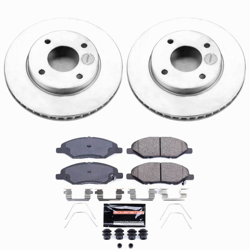 Power Stop 09-11 Nissan Versa Front Z23 Coated Brake Kit