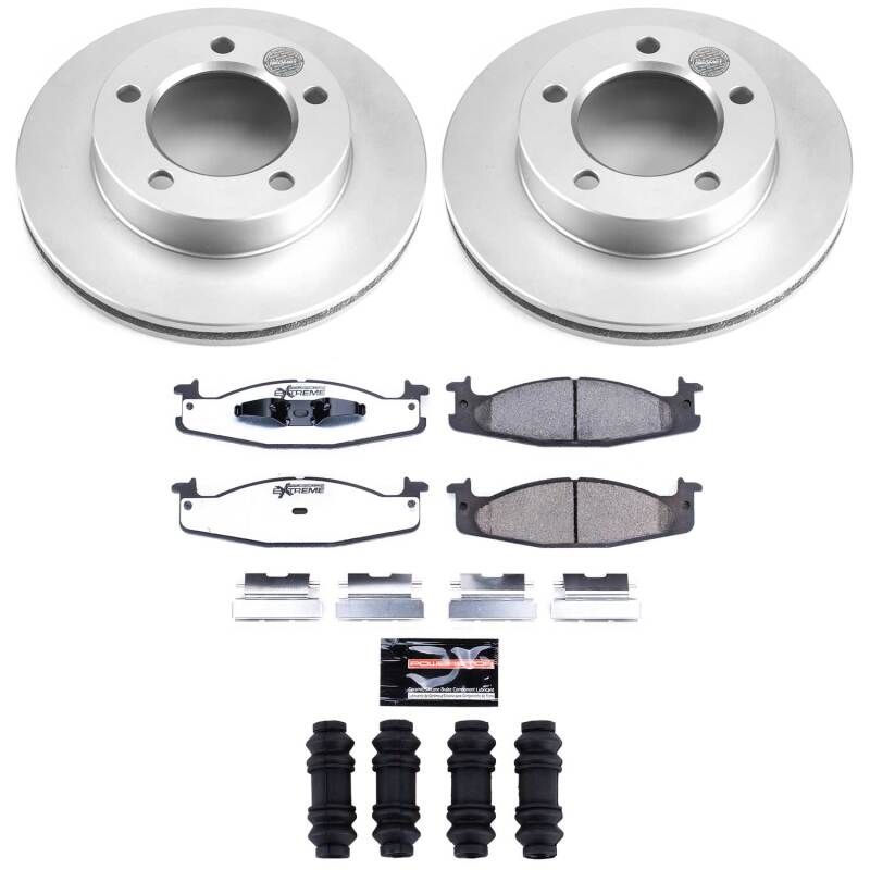 Power Stop 94-96 Ford Bronco Front Z36 Coated Truck & Tow Brake Kit