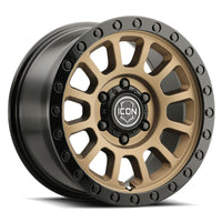ICON Hulse 17x8.5 / 6x5.5 / 0mm / 4.75in BS Satin Bronze w/ Gloss Black Lip