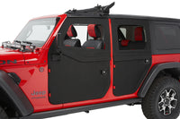 Bestop 20-26 Jeep Gladiator / 18-26 Wrangler JL Full Fabric Doors (Rear Black Twill)