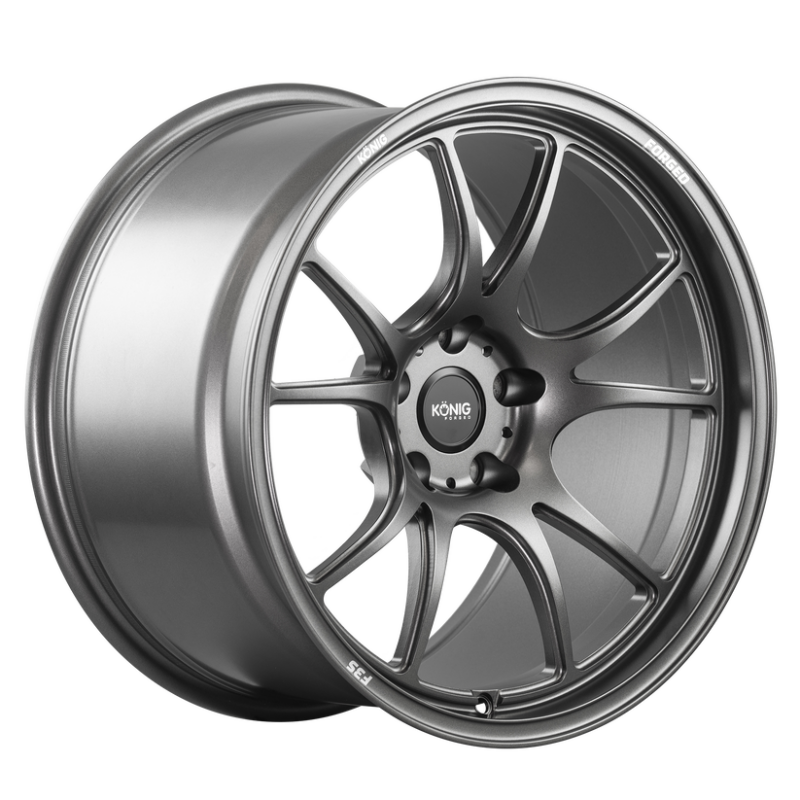Konig Forged F3S 17x8 / 5x114.3 / ET35 - Satin Charcoal Knurled Bead