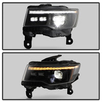Spyder 14-21 Jeep Grand Cherokee High-Power LED Headlights - Black (PRO-YD-JGC14HIDAP-SBGR-BK)