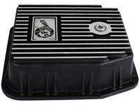 aFe POWER Transmission Pan Ford Trucks 80-92 (AOD Transmission)- Black w/ Machined Fins