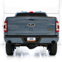 AWE Tuning 2021+ Ford F-150 Tremor (w/ Bumper Cutouts) 0FG Resonated Cat-Back - Diamond Black Tips