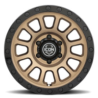 ICON Hulse 18x9 / 6x5.5 / 0mm / 5in BS Satin Bronze w/ Gloss Black Lip