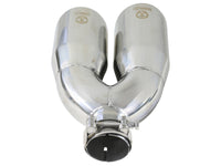 aFe Takeda 2.5in 304 Stainless Steel Clamp-on Tip Passenger Side 2.5in Inlet 4inDual - Polished