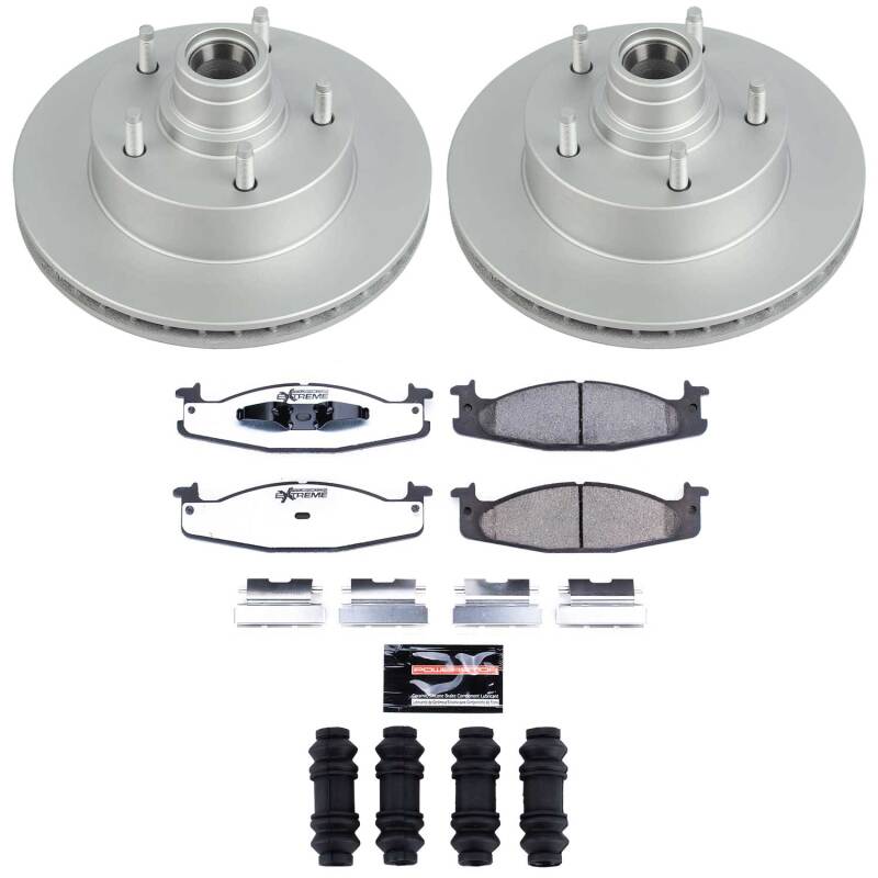 Power Stop 94-01 Ford E-150 Econoline Front Z36 Coated Truck & Tow Brake Kit