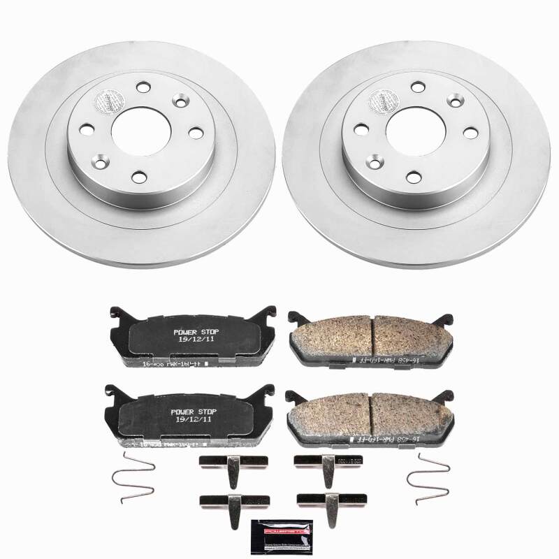 Power Stop 91-96 Ford Escort Rear Z23 Coated Brake Kit