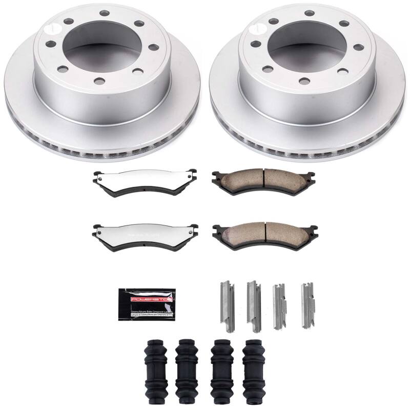Power Stop 2007 Ford E-150 Rear Z36 Coated Truck & Tow Brake Kit