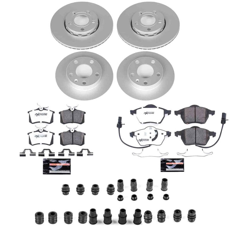 Power Stop 02-04 Audi A4 Front and Rear Z26 Coated Brake Kit