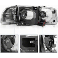 Raxiom 99-06 Chevrolet Sierra 1500 Axial Series LED DRL Headlights- Black Housing- Clear Lens