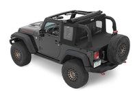 Bestop 07-18 Jeep Wrangler JK 2-Door Halftop Soft Top (Premium Black Twill)