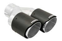 MBRP 3in ID / Dual 4in OD Out Staggered L 9.37in / R 9.87in Dual Wall Carbon Fiber Univ Exhaust Tip