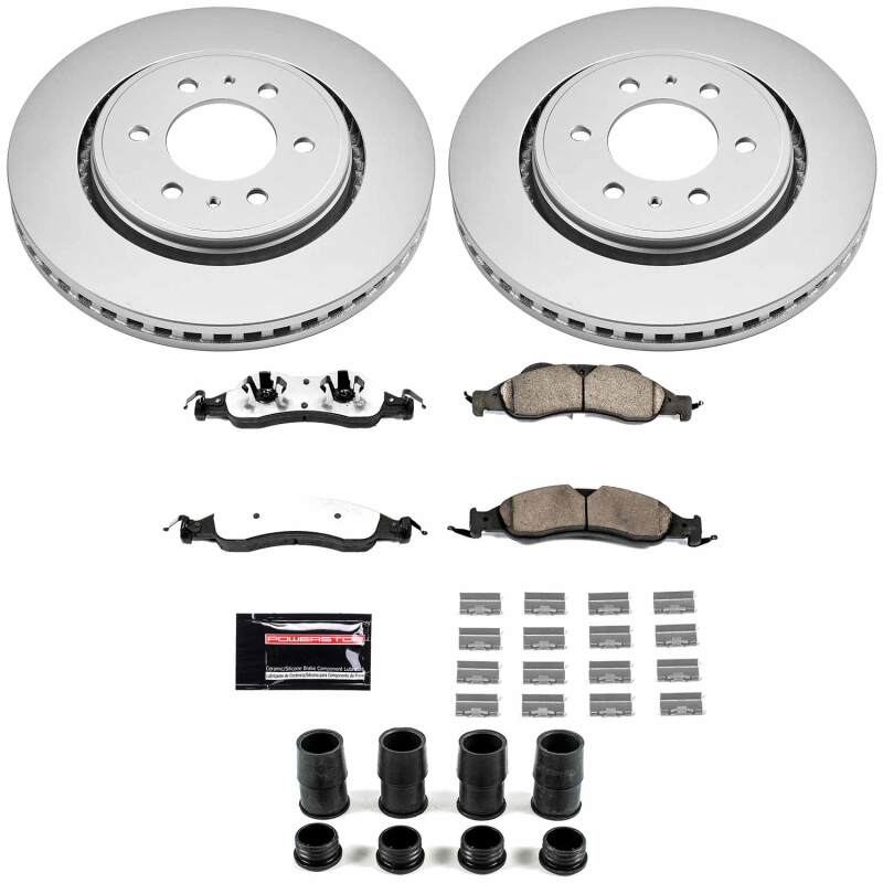 Power Stop 07-09 Ford Expedition Front Z36 Coated Truck & Tow Brake Kit