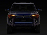 Raxiom 14-24 Toyota 4Runner CXR Series LED Headlights with Amber DRL- Black Housing- Clear Lens
