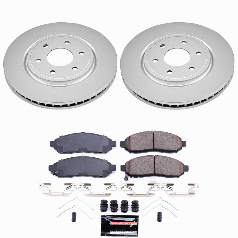 Power Stop 16-26 Nissan Frontier Front Z23 Coated Brake Kit