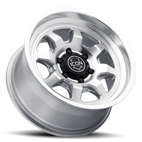 ICON Nuevo 17x8.5 / 6x5.5 / 25mm / 5.75in BS Silver Machined Wheel