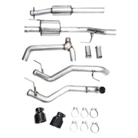 AWE Tuning 2021+ Ford F-150 Tremor (w/ Bumper Cutouts) 0FG Resonated Cat-Back - Diamond Black Tips