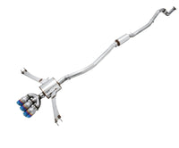 AWE 17-20 Honda Civic Si Touring Edition Triple Vapor Blue Exhaust w/ Front Pipe