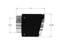 MBRP Universal Carbon Fiber Tip, 3in. ID./5in. OD./ 6.13in L. Angle Cut Dual Wall