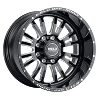 Weld Slingblade 20x9 / 8x180 BP / 0 Offset / 5 BS / 124.3 Bore Gloss Black Milled Wheel