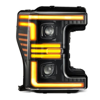 AlphaRex 17-19 Ford F-250/350/450/550 Super Duty PRO-Series Proj Headlights Alpha-Bk w/SS & DRL