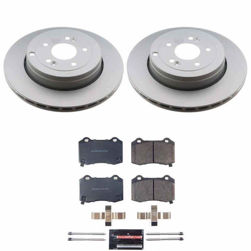Power Stop 10-16 Hyundai Genesis Coupe Rear Z23 Coated Brake Kit