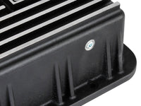 aFe POWER Transmission Pan Ford Trucks 80-92 (AOD Transmission)- Black w/ Machined Fins