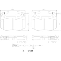 Brembo 16-20 Lexus RC F/ Lexus GS F Rear NAO Brake Pad