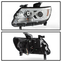 Spyder Chevy Colorado 15-17 Projector Headlights - Light Bar LED - Chrome (PRO-YD-CCO15-LBDRL-C)