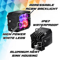 XKGlow XKmax RGBW Addressable Cube Light - Fog Beam