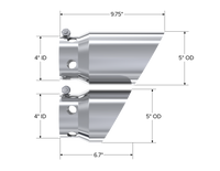 MBRP 2008 Ford F250/350/450 6.4 L 4 inlet 5 Tip Cover Set - 6 and 9 in length