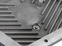 aFe POWER Transmission Pan Ford Trucks 80-92 (AOD Transmission)- Black w/ Machined Fins