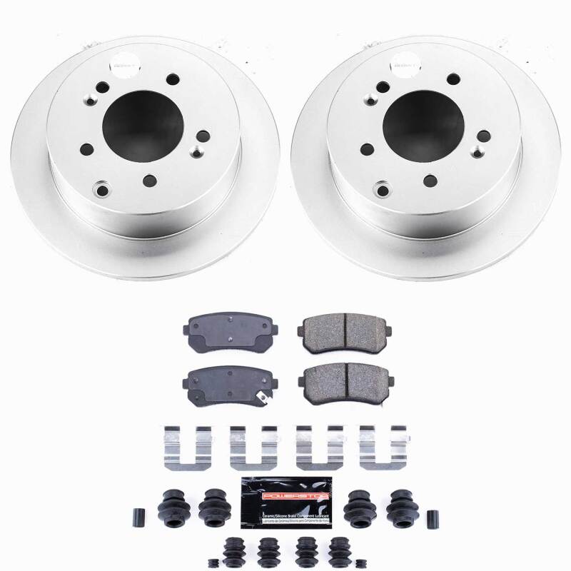Power Stop 10-13 Kia Forte Rear Z23 Coated Brake Kit