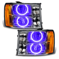 Oracle Lighting 07-13 GMC Sierra Pre-Assembled LED Halo Headlights -UV/Purple