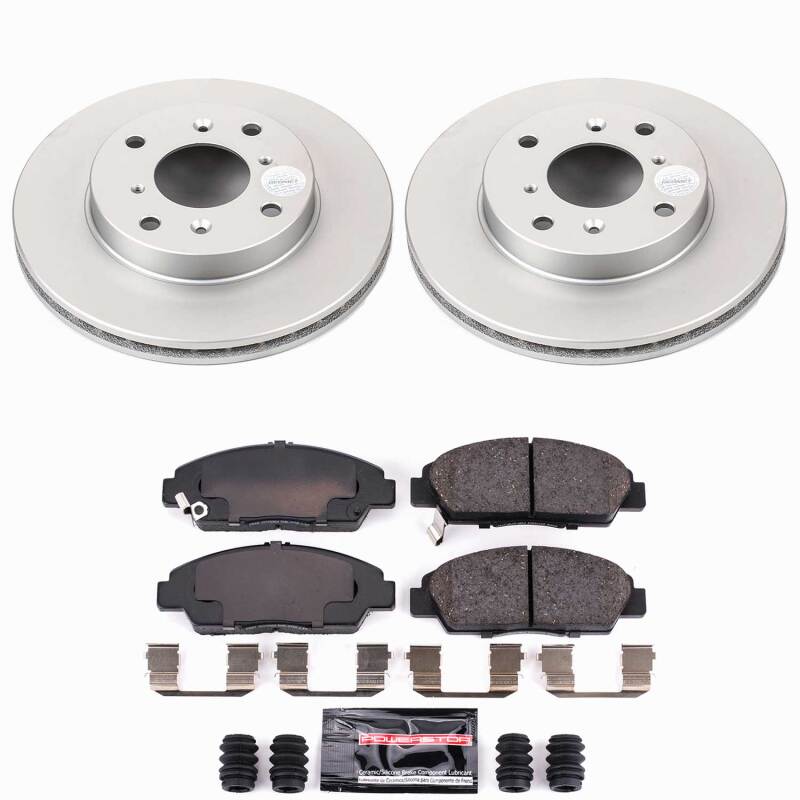Power Stop 92-96 Honda Prelude Front Z23 Coated Brake Kit