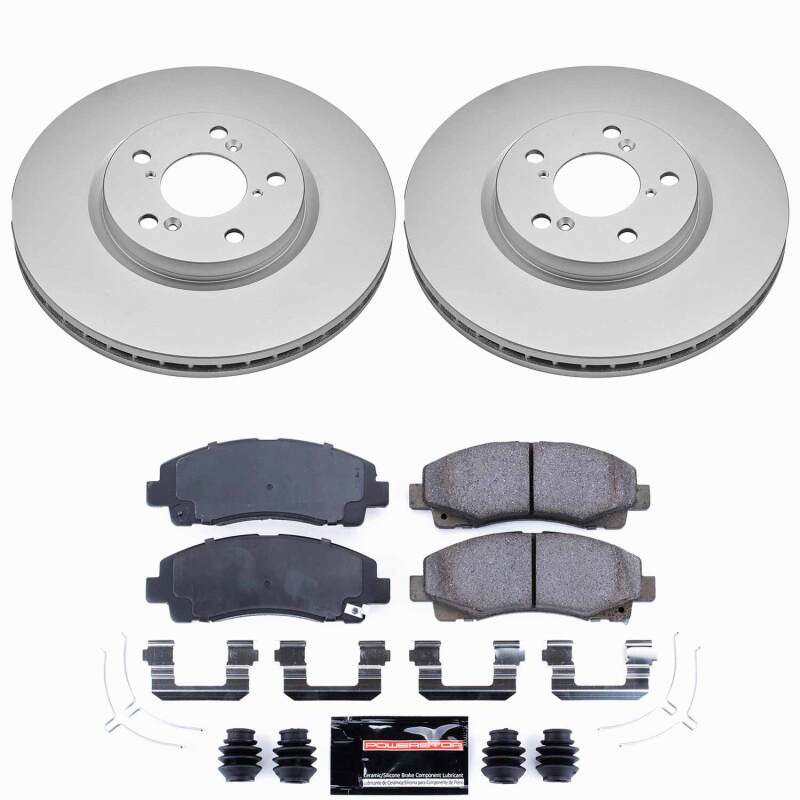 Power Stop 12-14 Honda Ridgeline Front Z23 Coated Brake Kit
