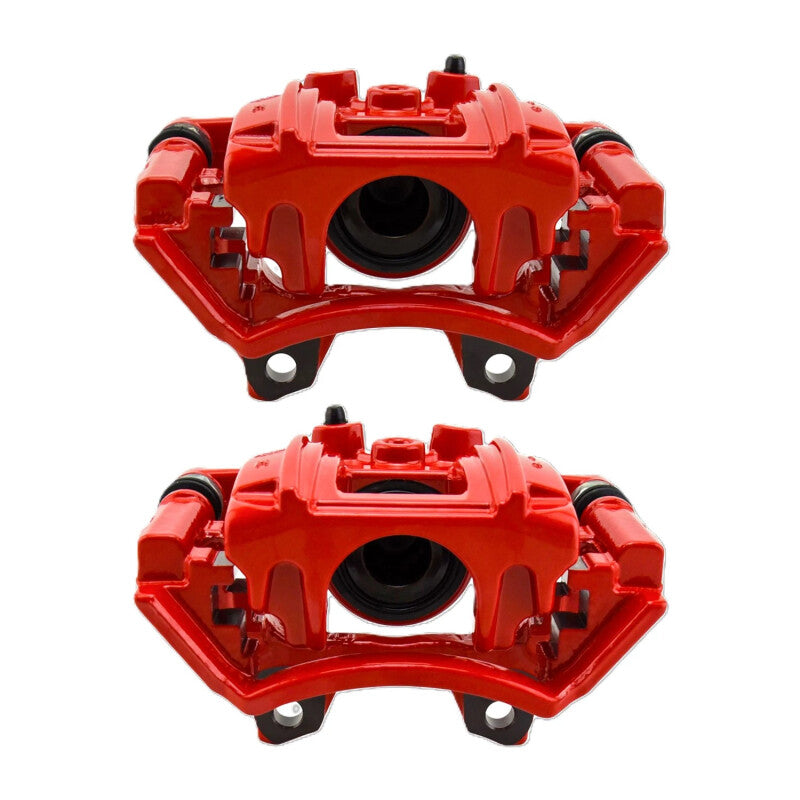 Power Stop 18-25 Jeep Wrangler Rear Red Caliper w/Bracket (Pair)