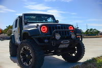 Oracle 07-17 Jeep Wrangler Surface Mount LED Headlight Halo Kit - Red