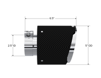 MBRP Universal Carbon Fiber Tip 2.5in ID / 5in OD Out / 6.5in Length Angle Cut Dual Wall
