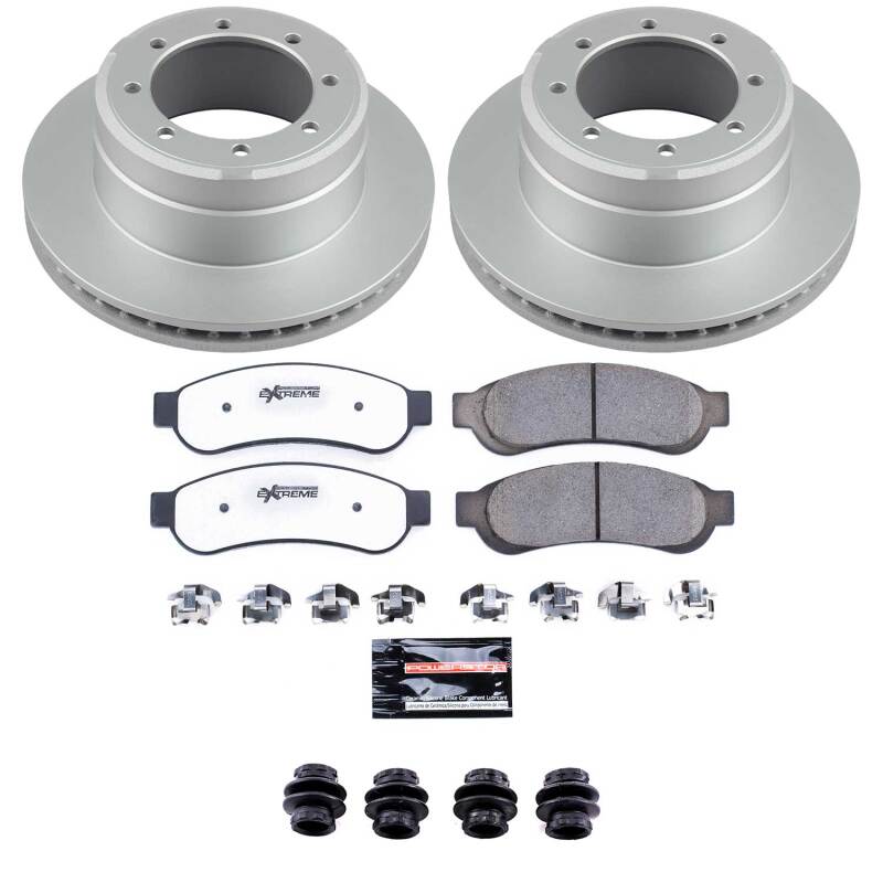 Power Stop 10-12 Ford F-350 Super Duty Rear Z36 Coated Truck & Tow Brake Kit